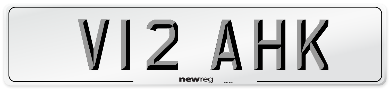 V12 AHK Number Plate from New Reg